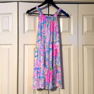Lilly Pulitzer Loro Dress Kids in Multi Frock Fill of Fun Print XL (12-14)